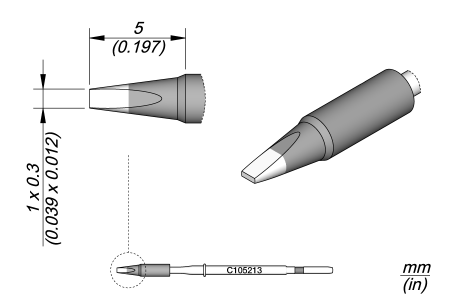 C105213 - Cartridge Chisel 1 x 0.3 S1